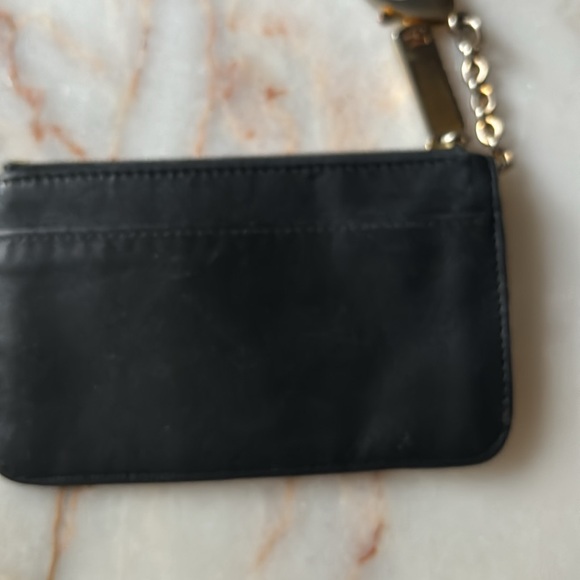 FENDI BLACK LEATHER KEY CHAIN CARD WALLET - Picture 7 of 16